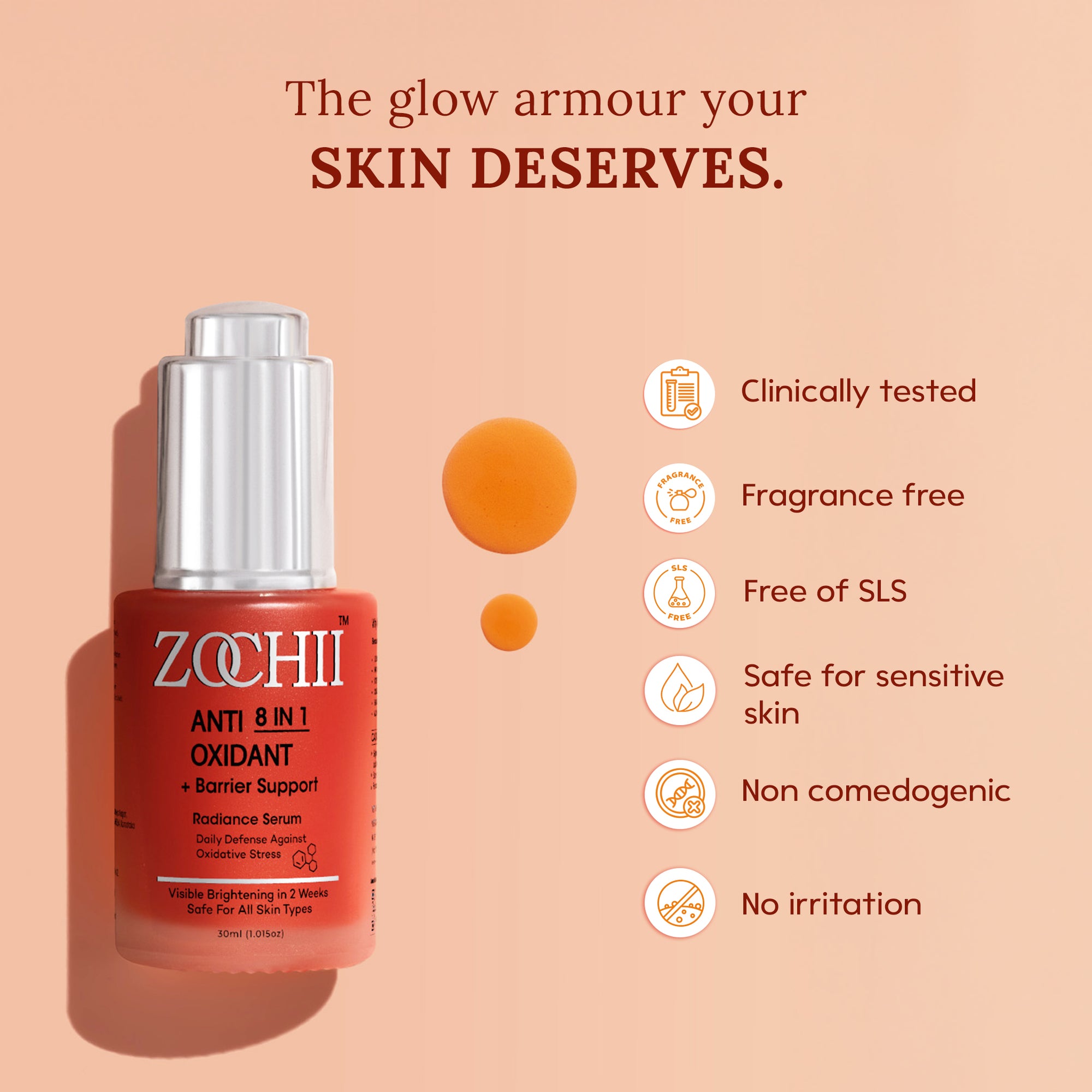 8 in 1 Antioxidant + Barrier Support Radiance Serum